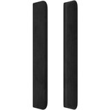  Uzglavlje s ušima crno 83x16x118/128 cm baršunasto | shoptok.hr