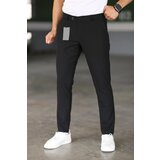 Dewberry 47676 Italian Cut Elastic Fabric Mens Trousers-BLACK | shoptok.hr