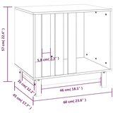 vidaXL Kućica za pse bijela 60 x 45 x 57 cm od masivne borovine | shoptok.hr