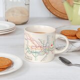 Rex London Bež keramična skodelica 350 ml Heritage Tube Map – | Shoptok.si