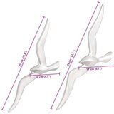 vidaXL zidni dekor Set od 2 Srebrna Aluminij 17 x 4 x 45 cm | shoptok.hr