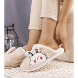 Gemre Beige Soft Half Bunny Slippers | shoptok.hr