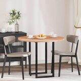 vidaXL Nepremična površina Svetlo rjava Ø 90 x 2.5 cm Trda hrastovina | Shoptok.si
