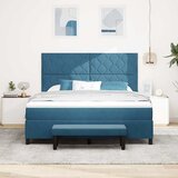  Krevet s opruga kutije Tamno plava 200 x 180 cm Baršun | shoptok.hr