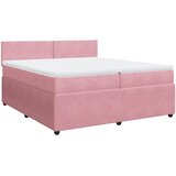  Krevet s oprugama i madracem ružičasti 200x200 cm baršunasti | shoptok.hr