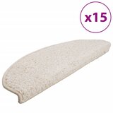  Prostirke za stepenice 15 kom 65x21x4 cm Bijele poluokrugle velike | shoptok.hr