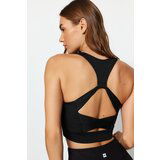 Trendyol Black Cross-Strap Detail Support/Shapering Sports Bra Cene