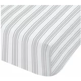 Bianca sivo-bijela pamučna posteljina Check And Stripe, 90 x 190 cm