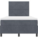 vidaXL Kutni krevet s madracem Tamnosiva 120x200 cm Baršun | shoptok.hr