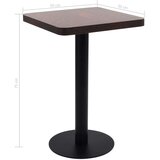 vidaXL Bistro stol tamnosmeđi 50 x 50 cm MDF | shoptok.hr