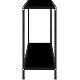  Konzolni stol crni 100 x 35 x 75 cm od kaljenog stakla | shoptok.hr