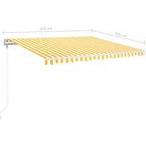 Automatska tenda sa senzorom LED 450 x 350 cm žuto-bijela | shoptok.hr
