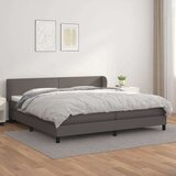  Box spring postelja z vzmetnico siva 200x200 cm umetno usnje, (20999296) Cene