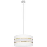  Luster na sajli HELEN 1xE27/15W/230V prečnik 40 cm bela/zlatna | Eponuda.com