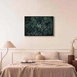  Slika - Oriental Pattern Carpet: Emerald Ornaments and Worn Patterns 120x80 U crnom drvenom okviru | shoptok.hr