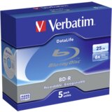 Verbatim 1x5 BD-R Blu-Ray 25GB 6x Speed Datalife No-ID Jewel Cijene