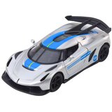 Metalni sportski automobil za utrke, otvaranje vrata, srebrni 1:32 | shoptok.hr