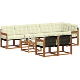  Set vanjskih sofa 9 kom. Prirodna i krem | shoptok.hr
