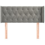  Uzglavlje s ušima svjetlosivo 93x16x78/88 cm baršunasto | shoptok.hr