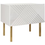  Noćni stočić EXITO 46x50 cm bela/zlatna | Eponuda.com