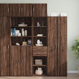 vidaXL Ozka omara za shranjevanje rjavi hrast 45x42,5x225 cm inž. les Cene