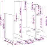 Pomoćni ormarić Umjetnički hrast 60 x 26 x 60 cm | shoptok.hr