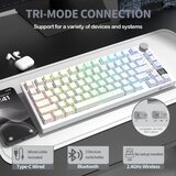 Attack Shark bežična gaming tastatur X820Ultra mehanička/trimode/tft screen/gasket/white countur | Eponuda.com