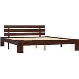  Posteljni okvir temno rjav iz trdne borovine 160x200 cm, (20643195) | Shoptok.si