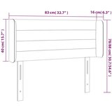  Uzglavlje s ušima svjetlosivo 83x16x78/88 cm baršunasto | shoptok.hr
