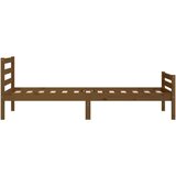  Posteljni okvir medeno rjav iz trdnega lesa 100x200 cm, (20643914) | Shoptok.si