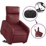 vidaXL Električni naslanjač s funkcijo vstajanja vin. rdeče um. usnje, (20927224) | Shoptok.si