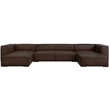 Windsor & Co Sofas Temno rjava usnjena kotna zofa (v obliki črke U) Madame - Windsor & Co Sofas Cene