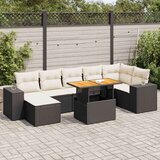 vidaXL 8-dijelni set vrtnih sofa od poliratana s jastucima crni | shoptok.hr