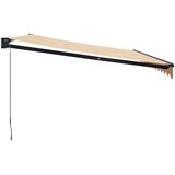 Tenda na uvlačenje žuto-bijela 4 x 3 m od tkanine i aluminija | Eponuda.com