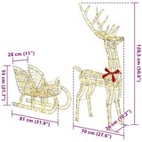 vidaXL Jelenova sani Toplo bela 120 cm 55 cm PET | Shoptok.si