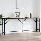 Maison Chic konzolna miza - miza ob steni črna 200x29x75 cm inženirski les, (21786459) | Shoptok.si