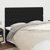 vidaXL Uzglavlje 4 kom crni 100x7x78/88 cm od tkanine Cijene