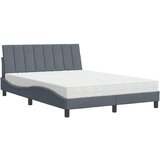 Krevet s madracem Hanko tamnosivi 140x190 cm baršunasti | Eponuda.com