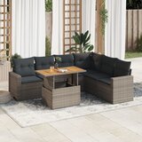 vidaXL 7-dijelni set vrtnih sofa sivi od poliratana | shoptok.hr