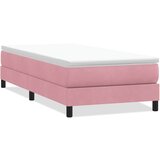 vidaXL Box spring postelja brez vzmetnico roza 90x220 cm žamet, (21791085) | Shoptok.si