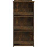 vidaXL Barska miza s policami dimljeni hrast 102x50x103,5 cm | Shoptok.si