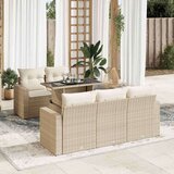 vidaXL 6-dijelni set vrtnih sofa s jastucima bež od poliratana | shoptok.hr