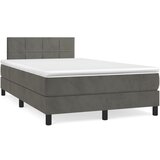 The Living Store Box spring postelja z vzmetnico temno siva 120x200 cm žamet - Box Spring Postelja, (21491612) | Shoptok.si