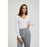 Moodo Openwork blouse with a neckline Cene