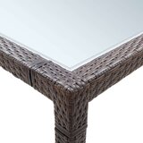 Poli vrtni blagovaonski stol smeđi 200 x 200 x 74 cm od poliratana | shoptok.hr