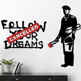 Wallity banksy metal 06 whitered decorative metal wall accessory cene
