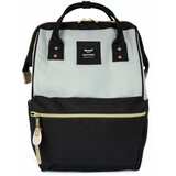 Himawari Unisex's Backpack Tr23184-4 Black/Light Grey Cene