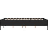  Okvir za krevet crni 160x200 cm konstruirano drvo i metal | shoptok.hr