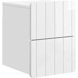  Stenski nočni omarici Bela visok sijaj 33 x 34,5 x 43 cm, (5000209461) | Shoptok.si