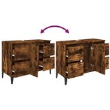 Ormarić za umivaonik boja dimljenog hrasta 80x33x60 cm drveni | Eponuda.com
